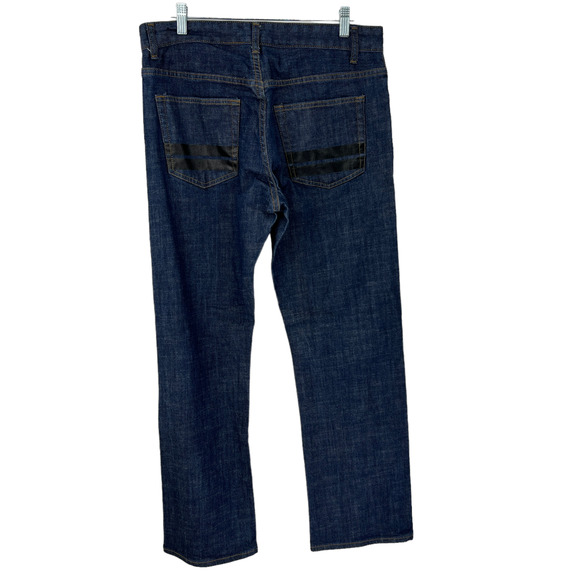 Five Four x Mark Mcnairy Men's Jean Button Fly Straight Blue Ducks 33 x 31 Denim - Picture 2 of 8